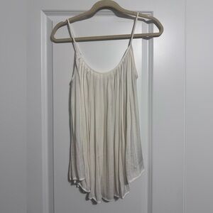 GAP Cream Pleated Spaghetti Strap Camisole